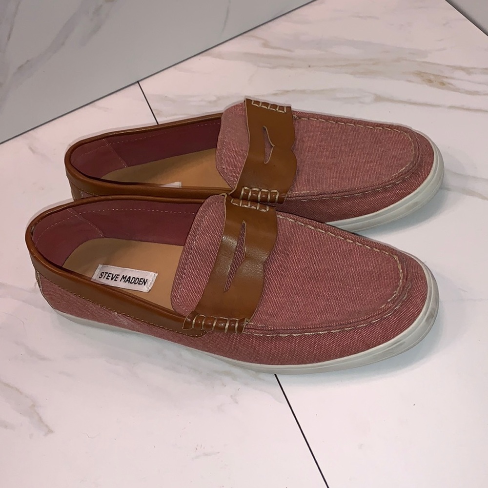 Steve Madden pink loafers